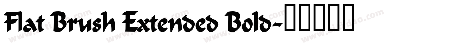 Flat Brush Extended Bold字体转换